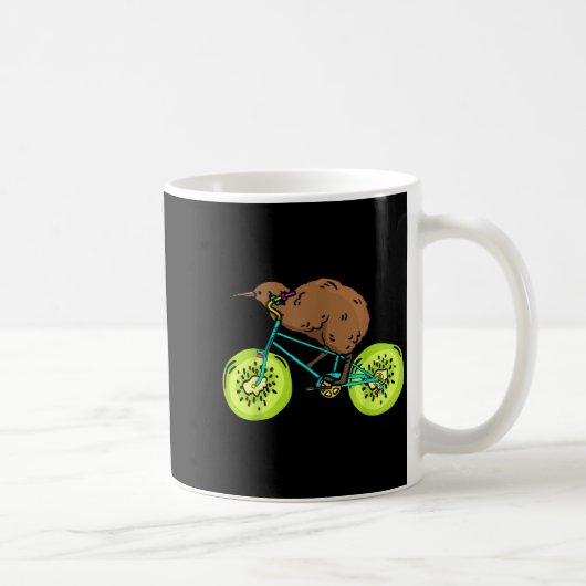 Funny Kiwi Biker Cycling Gift New Zealand  コーヒーマグカップ (右)
