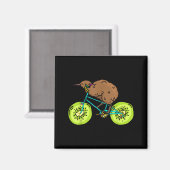 Funny Kiwi Biker Cycling Gift New Zealand  マグネット (正面/裏面)
