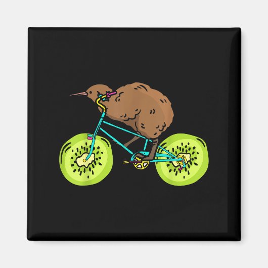 Funny Kiwi Biker Cycling Gift New Zealand  マグネット (正面)