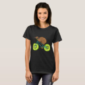 Funny Kiwi Biker Cycling Gift New Zealand Tシャツ (正面フル)