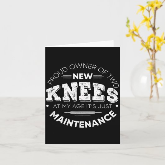 Funny Knee Surgery Proud Owner Of New Knees Gift  カード (黄色い花)