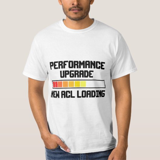 Funny Knee Surgery Torn ACL Performance Upgrade AC Tシャツ (正面)