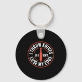 Funny Knife Thrower I Throw Knives  キーホルダー (正面)