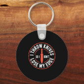 Funny Knife Thrower I Throw Knives  キーホルダー (正面)