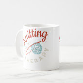 Funny Knitter Design Love To Knit Knitting コーヒーマグカップ (正面左)