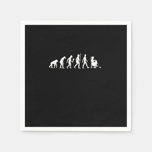 Funny Knitting Evolution Knitter Gift Idea スタンダードカクテルナプキン (正面)