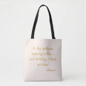 Funny Knitting Quote Personalized Knitter Name  トートバッグ (正面)