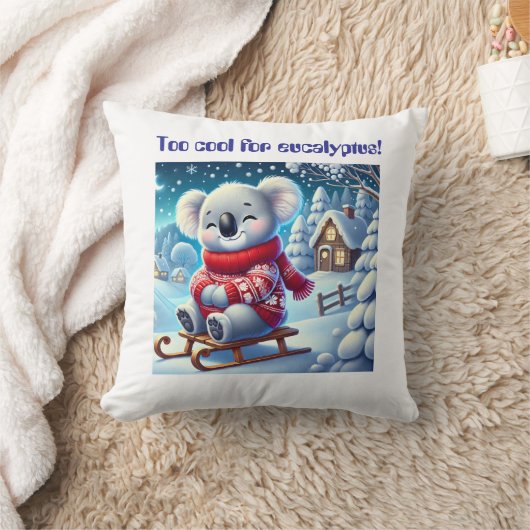 Funny Koala Nursery Pillow for Kids’ Rooms クッション (ブランケット)