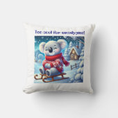 Funny Koala Nursery Pillow for Kids’ Rooms クッション (正面)