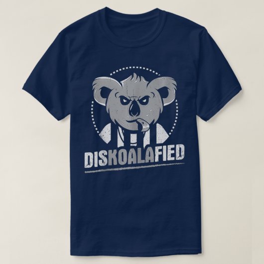 Funny Koala Referee Design Diskoalafied Play on Wo Tシャツ (デザイン正面)
