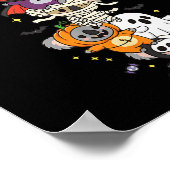 Funny Koala Witch Vampire Ghost Halloween Kids Men ポスター (角)