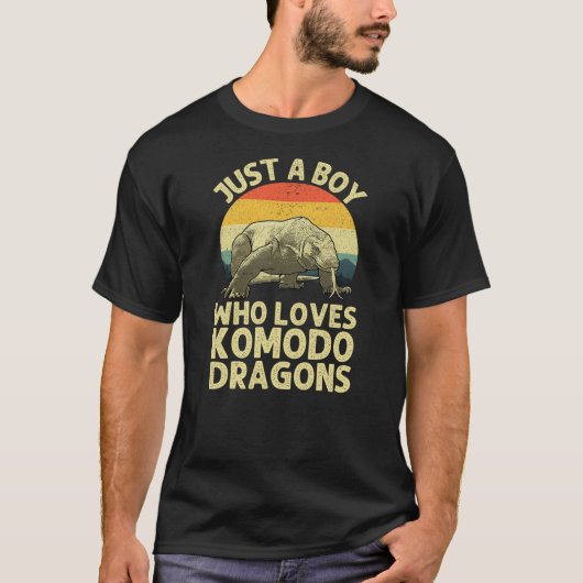Funny Komodo Dragon Design For Boys Men Komodo Dra Tシャツ (正面)