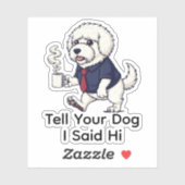 Funny Komondor Dog Business Suit Coffee  シール (シート)