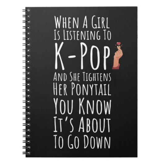 Funny Kpop Gifts For Girls Teens Women Korean Pop ノートブック (正面)