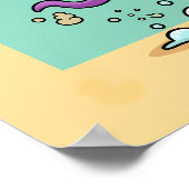 Funny Kraken Bathroom Poster ポスター (角)