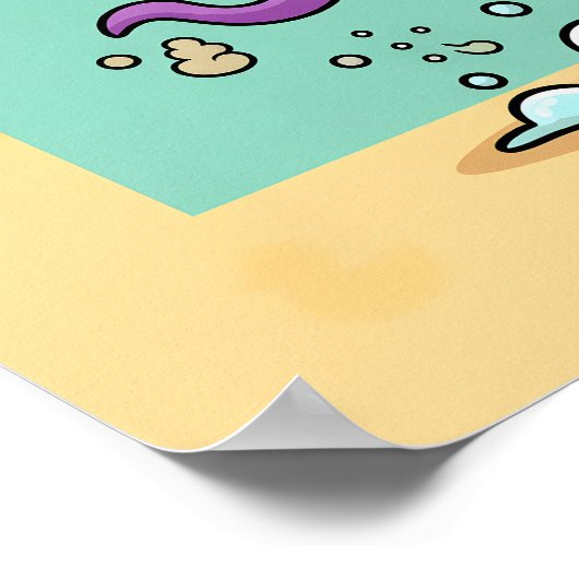 Funny Kraken Bathroom Poster ポスター (角)