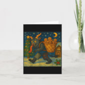 Funny Krampus Gingerbread Night Festive Creepy Hol カード (正面)