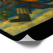 Funny Krampus Gingerbread Night Festive Creepy Hol ポスター (角)