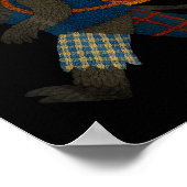 Funny Krampus Gingerbread Yarn Art Creepy Holiday ポスター (角)