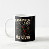 Funny Krampus Says Six Seven 6 7 Meme Christmas Ho コーヒーマグカップ (左)