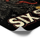 Funny Krampus Says Six Seven 6 7 Meme Christmas Ho ポスター (角)