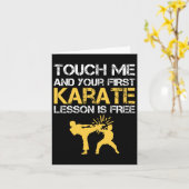 Funny Kyokushin Karate カード (黄色い花)