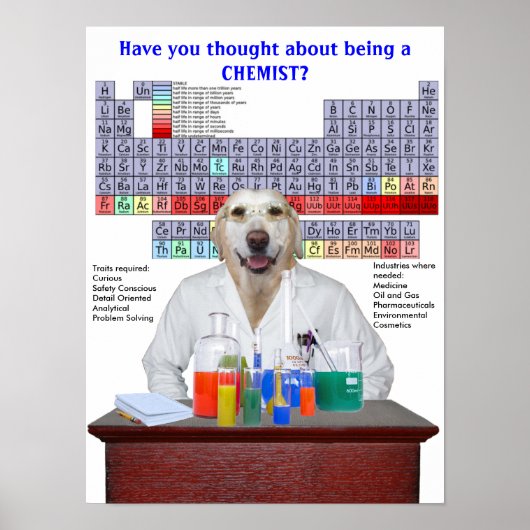 Funny Lab Chemistry Poster for Teachers ポスター (正面)