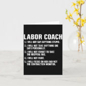 Funny Labor Coach New Mom New Dad Hostal New Baby  カード (黄色い花)