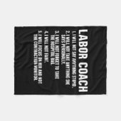 Funny Labor Coach New Mom New Dad Hostal New Baby  フリースブランケット (正面(横))