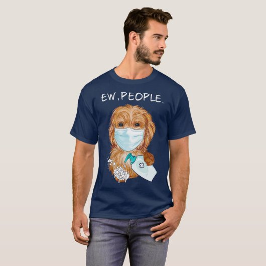 Funny Labradoodle Ew People Dog Lover Gift Tシャツ (正面フル)
