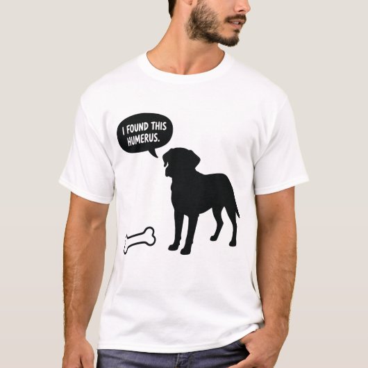 Funny Labrador Dog Pun T-Shirt - I Found This Hume Tシャツ (正面)
