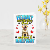 Funny Labrador Retriever Design For Dog Owner  カード (黄色い花)