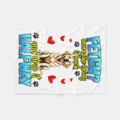 Funny Labrador Retriever Design For Dog Owner  フリースブランケット (正面(横))