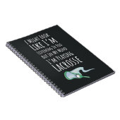 Funny Lacrosse Gift Ideas Players Team Humor ノートブック (右側)