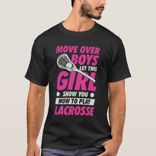Funny Lacrosse Player Girl Gift Tシャツ (正面)