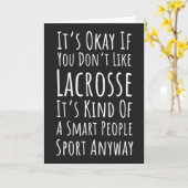 Funny Lacrosse Team Cards Player Humor Sports カード (黄色い花)