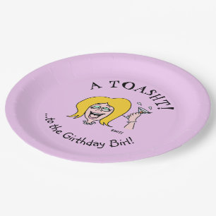 Funny Ladies Birthday Party Paper Plates ペーパープレート