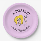 Funny Ladies Birthday Party Paper Plates ペーパープレート (正面)