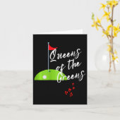 Funny Ladies Golf Greens Women Queens Love Golfing カード (黄色い花)