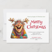 Funny Lady Christmas Card Digital Custom Design シーズンカード (正面)