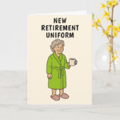 Funny Lady Retirement カード (黄色い花)