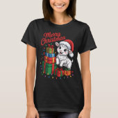 Funny Lamb Santa Hat Animals Lovers Ugly Christmas Tシャツ (正面)