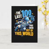 Funny Last 100 Days Out Of This World School カード (黄色い花)