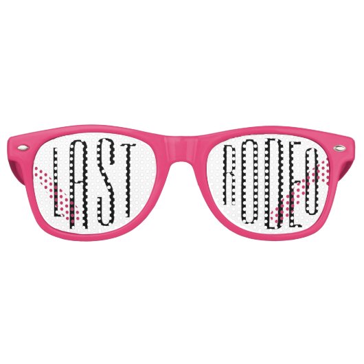 Funny Last Rodeo Bachelorette Wedding Party Favors レトロサングラス (正面)
