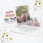 Funny Late Happy New Year Photo シーズンカード<br><div class="desc">Funny Late Happy New Year Photo Holiday Card **PLEASE READ BEFORE ORDERING** 1. If you make changes and the design is cropped or doesn't look right on the screen please use the Live Design Service to help you fix it. 2. Your order goes directly to the printers. What you see...</div>