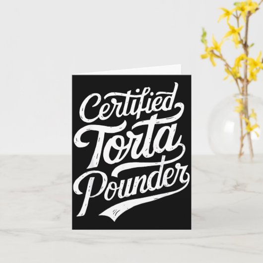 Funny Latino Certified Torta Under Mexican Sarcast カード (黄色い花)