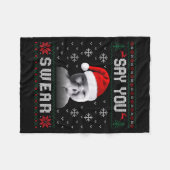 Funny Laughing Baby Ai Baby Meme Brainrot Ugly Chr フリースブランケット (正面(横))