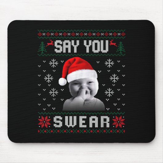 Funny Laughing Baby Ai Baby Meme Brainrot Ugly Chr マウスパッド (正面)