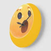 Funny Laughing Emoji Face ラージ壁時計 (傾斜)