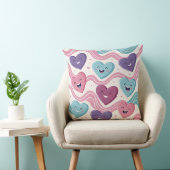 Funny laughing hearts Design cushion Kissen クッション (椅子)